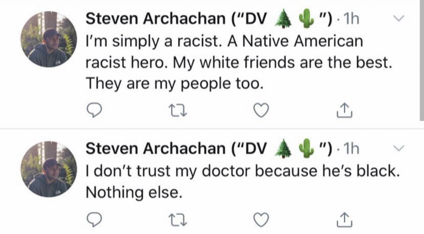 Racist tweets from Mac student
